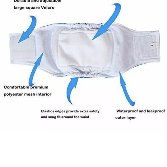 Teamoy Reusable Wrap Diapers for Male Dogs, Pack of 3  XXL New - Picture 11 of 14